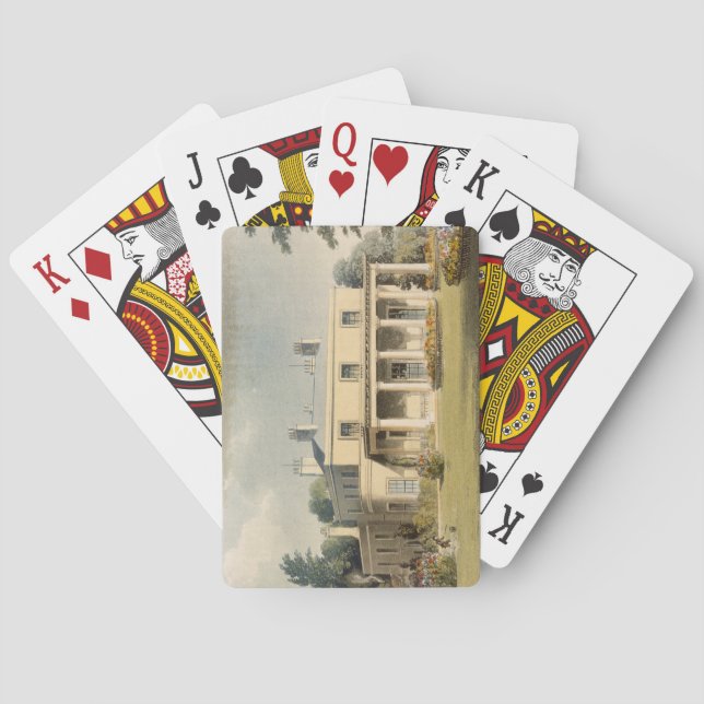 Wimbledon Park, from R. Ackermann's (1764-1834) 'R Poker Cards (Back)
