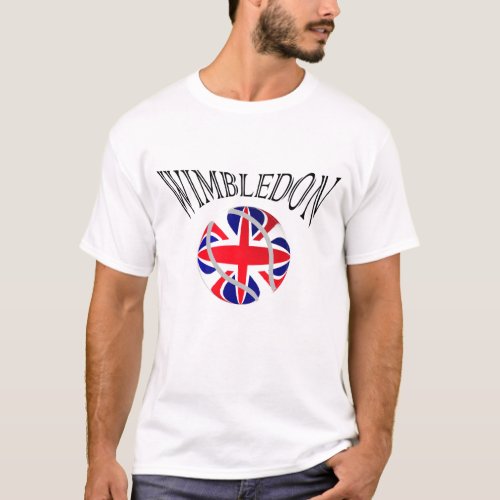 Wimbledon tennis UK flag tshirt