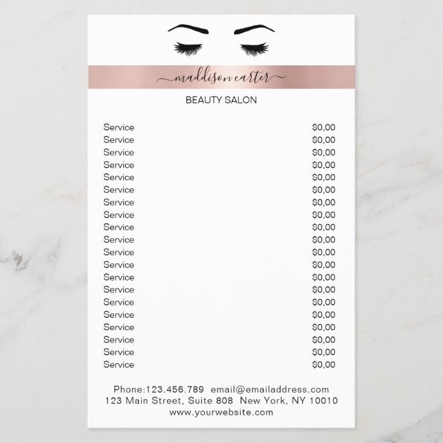 Wimpern Augenbrauen  Flyer (Front)