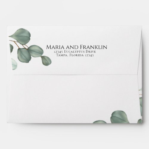 Wimple Elegant Eucalyptus Website Details Timeline Envelope