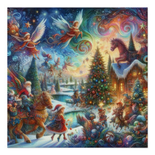 Wimsical World of a Childs Dream Christmas Poster
