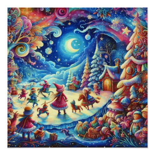 Wimsical World of a Childs Dream Christmas Poster