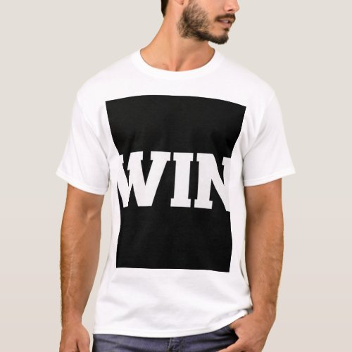 WIN Bold Typography T-Shirt | Gym Fitness Motivati