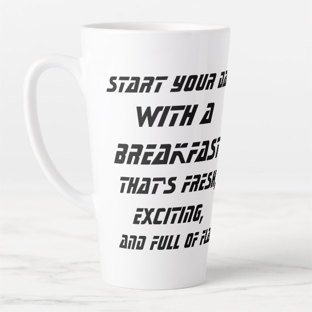 Win Breakfast Latte Latte Mug (Left)