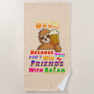 Win Friends With Beer Beach Towel