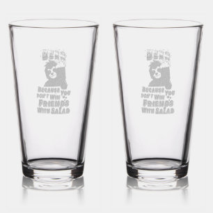 Win Friends With Beer Pint Glass