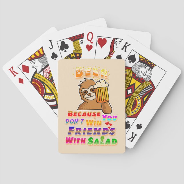 Win Friends With Beer Poker Cards (Back)