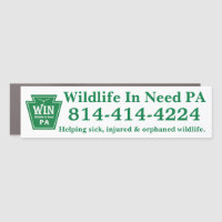 WIN LOGO + Phone Number **Magnetic* Bumper Sticker