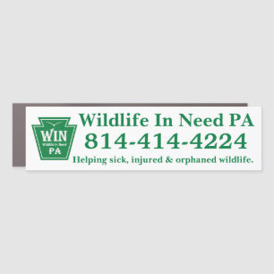 WIN LOGO + Phone Number **Magnetic* Bumper Sticker Car Magnet