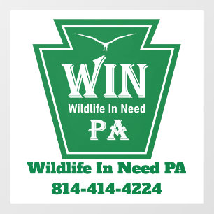 WIN Logo Window Cling-White background Cling