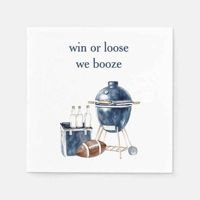 Win or Loose We Booze Napkins (Front)