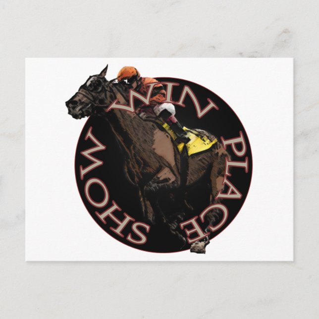 Win, Place, Show - Horse Racing Gear Postcard (Front)