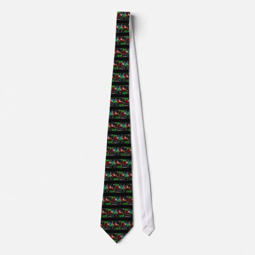 win place show horse racing neck tie