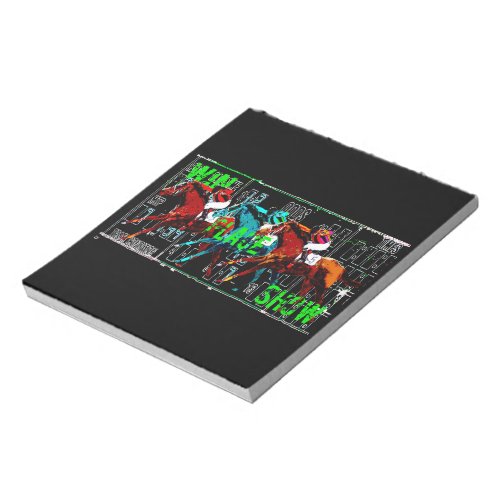win place show horse racing notepad