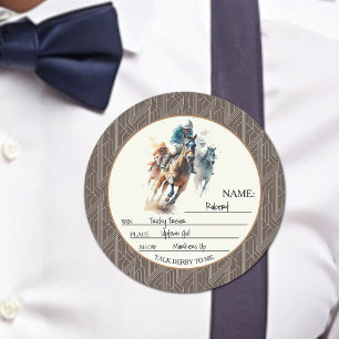Win Place Show Wagering  Classic Round Sticker