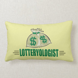 Win the Lottery! Funny Lottery Player's Lumbar Pillow