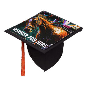 WIN THE RACE GRADUATION CAP TOPPER