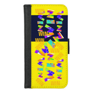 WIN! WIN! Logo Sunny Yellow iPhone 8/7 Wallet Case