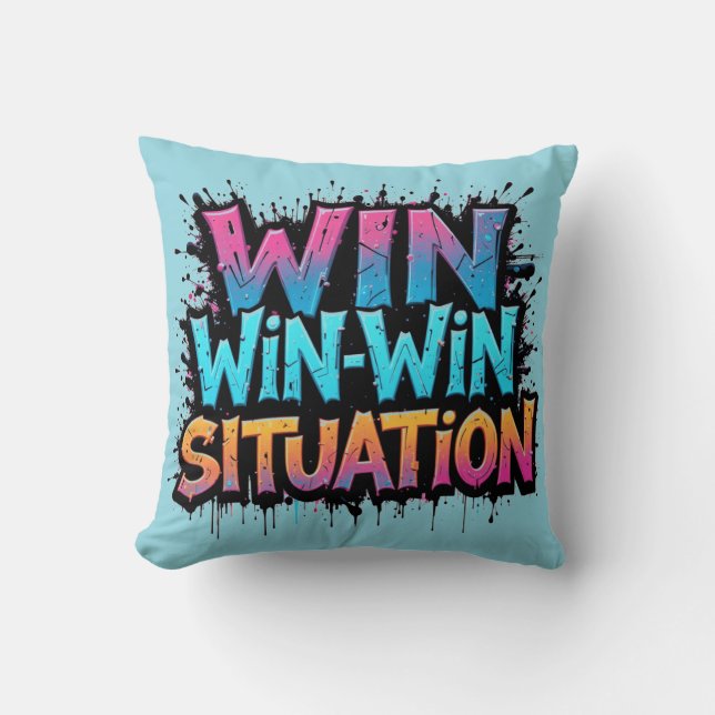 WIN-WIN Situation Throw Pillow (Front)