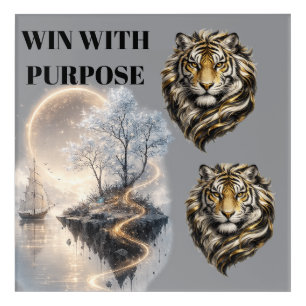 Win with purpose lion art Acrylic Wall Art