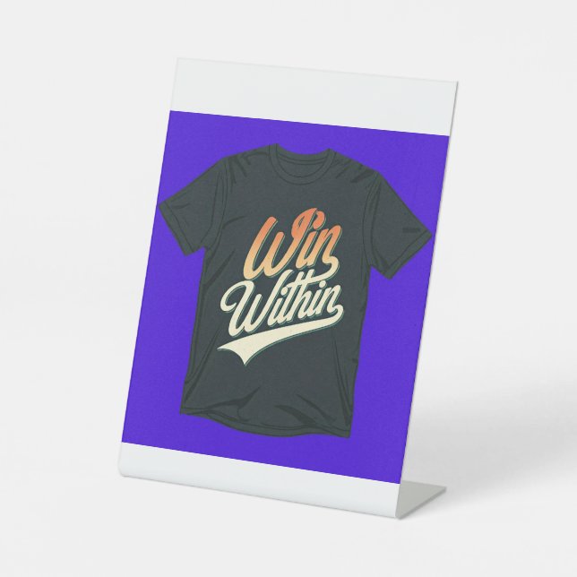 "Win Within." Pedestal Sign (Front)