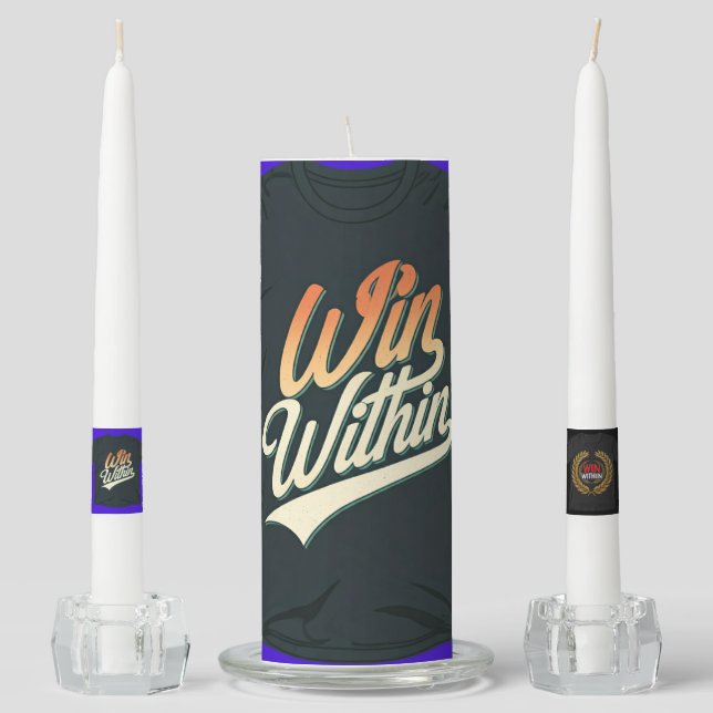 "Win Within." Unity Candle Set (Front)