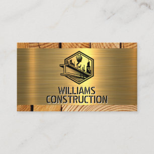 Winch Crane Holding Beam Business Card