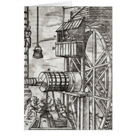 Winch for getting water from a mine cards (Front)