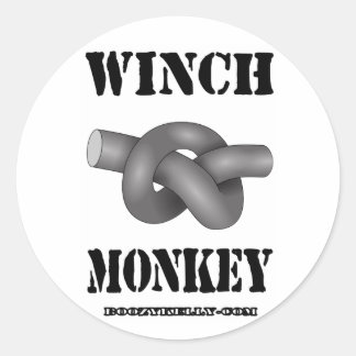 Winch Monkey,Sticker,Slickline,Oil,Gas,Gift Classic Round Sticker