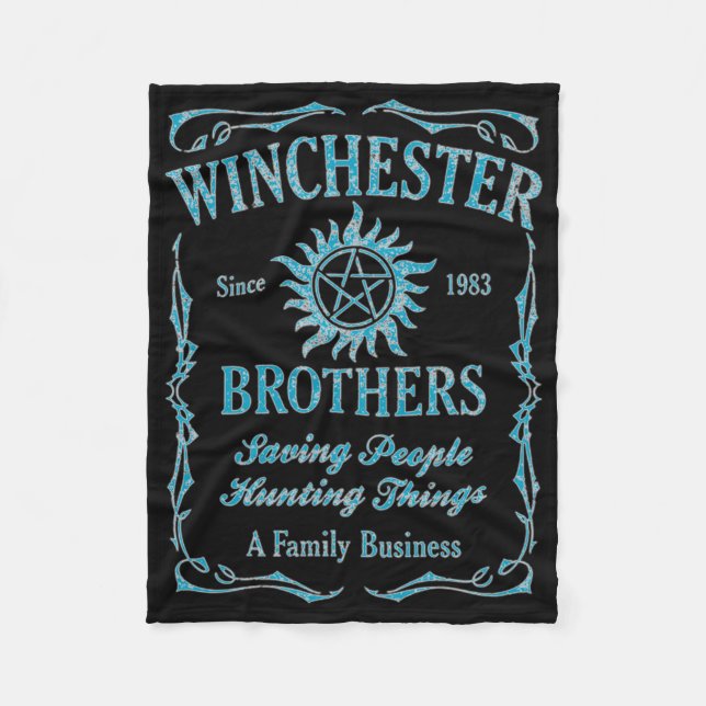 Winchester Brothers Since 1983 ( Light Blue) Fleece Blanket (Front)
