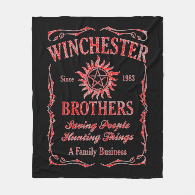 Winchester Brothers Since 1983 (Red) Fleece Blanket (Front)