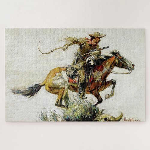 Winchester Horse and Rider by Philip R Goodwin Jigsaw Puzzle