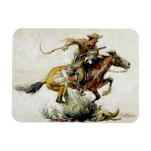 Winchester Horse and Rider by Philip R Goodwin Magnet