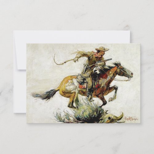 Winchester Horse and Rider by Philip R Goodwin Thank You Card