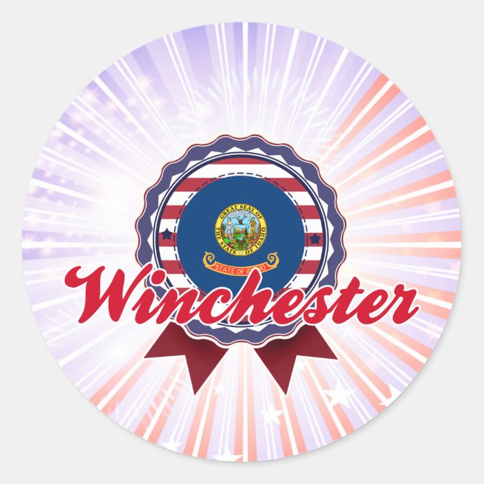 Winchester, ID Round Sticker