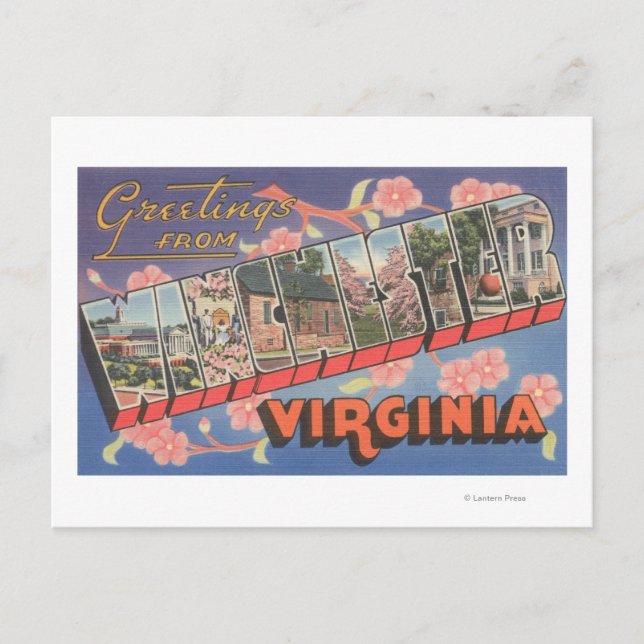 Winchester, Virginia - Large Letter Scenes Postcard (Front)