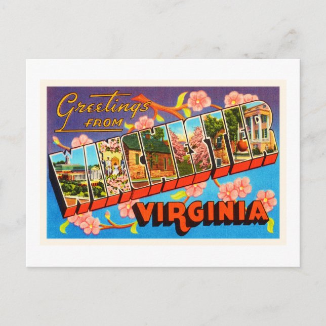 Winchester Virginia VA Old Vintage Travel Postcard (Front)