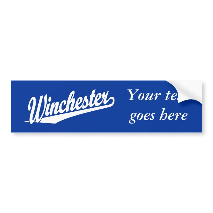 Winchester white bumper sticker