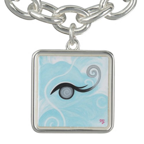Wind air eye charm bracelet