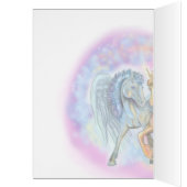 Wind and Flame Romantic Unicorn Pegasus Card (Inside (Left))