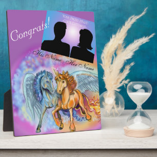 Wind and Flame Romantic unicorn ~plaque Plaque