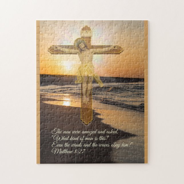 Wind And Waves Obey Him Jigsaw Puzzle (Vertical)