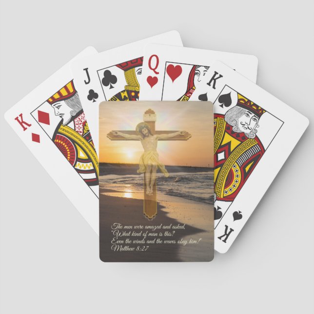 Wind And Waves Obey Him Poker Cards (Back)
