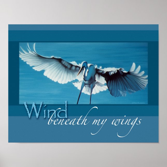 Wind beneath my wings 11 x 14 poster (Front)