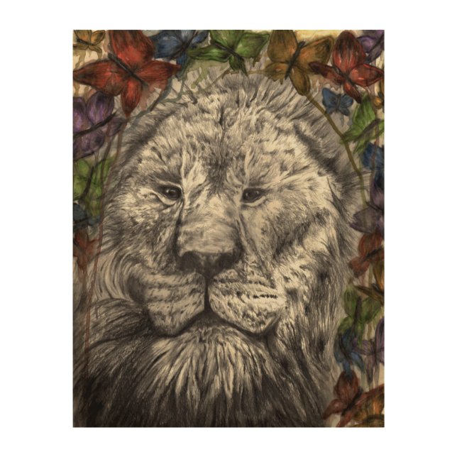 Wind Beneath My Wings Lion Butterfly Animal Print (Front)