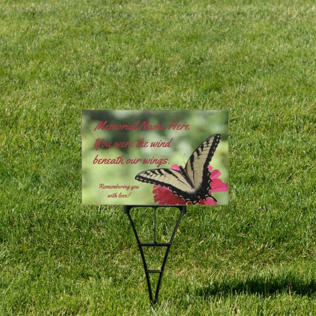 Wind beneath our wings Customized Memorial Sign (Insitu)