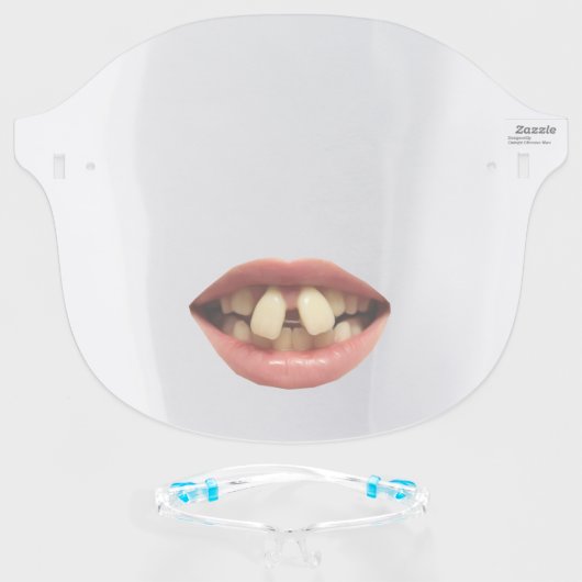 Wind Between My Teeth Face Shield (Front w/Glasses)