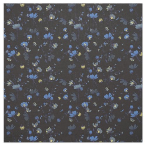 Wind Blown Floral Pattern Fabric