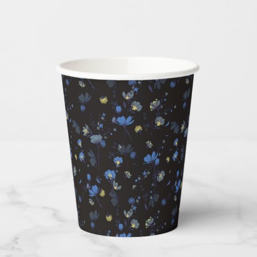 Wind Blown Floral Pattern Paper Cups