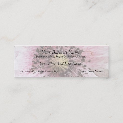 Customizable Wind Blown Poppy Business Card Template
